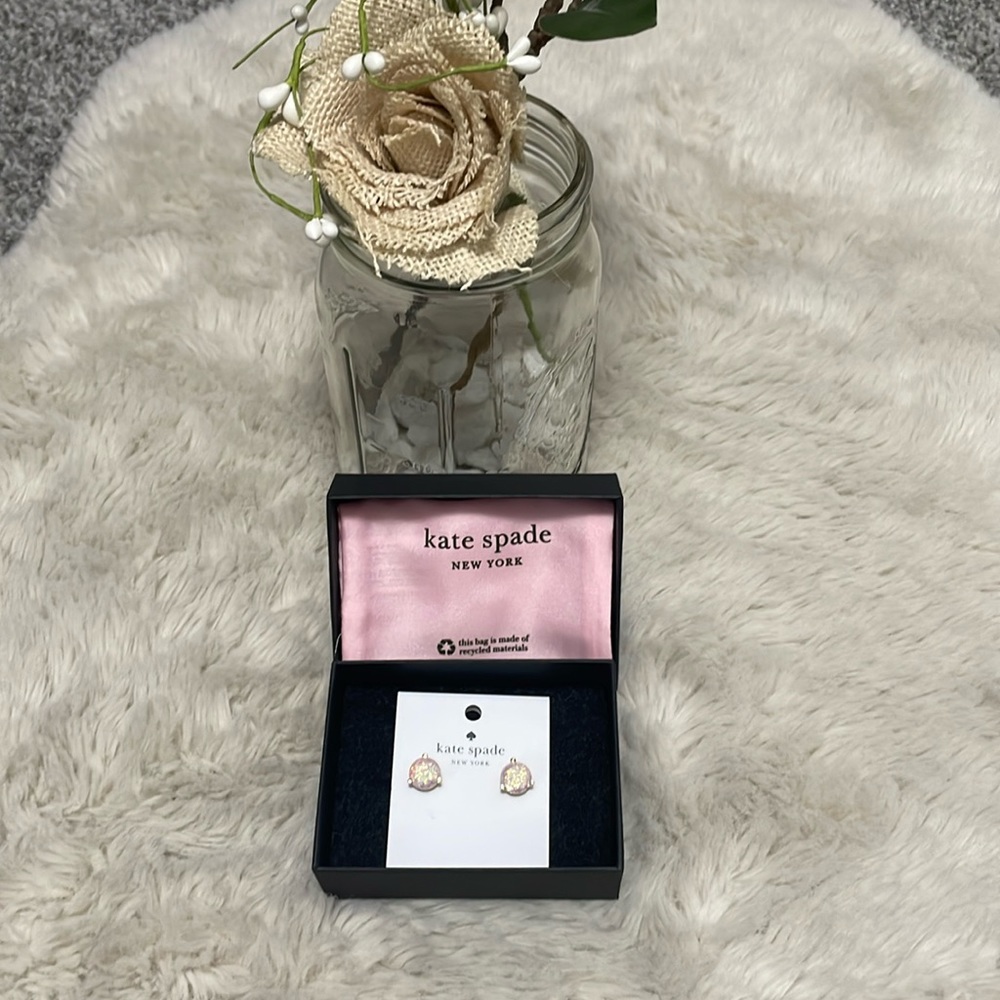 ✨Kate Spade Rise And Shine Glitter Opal Studs✨ - Picture 2 of 8